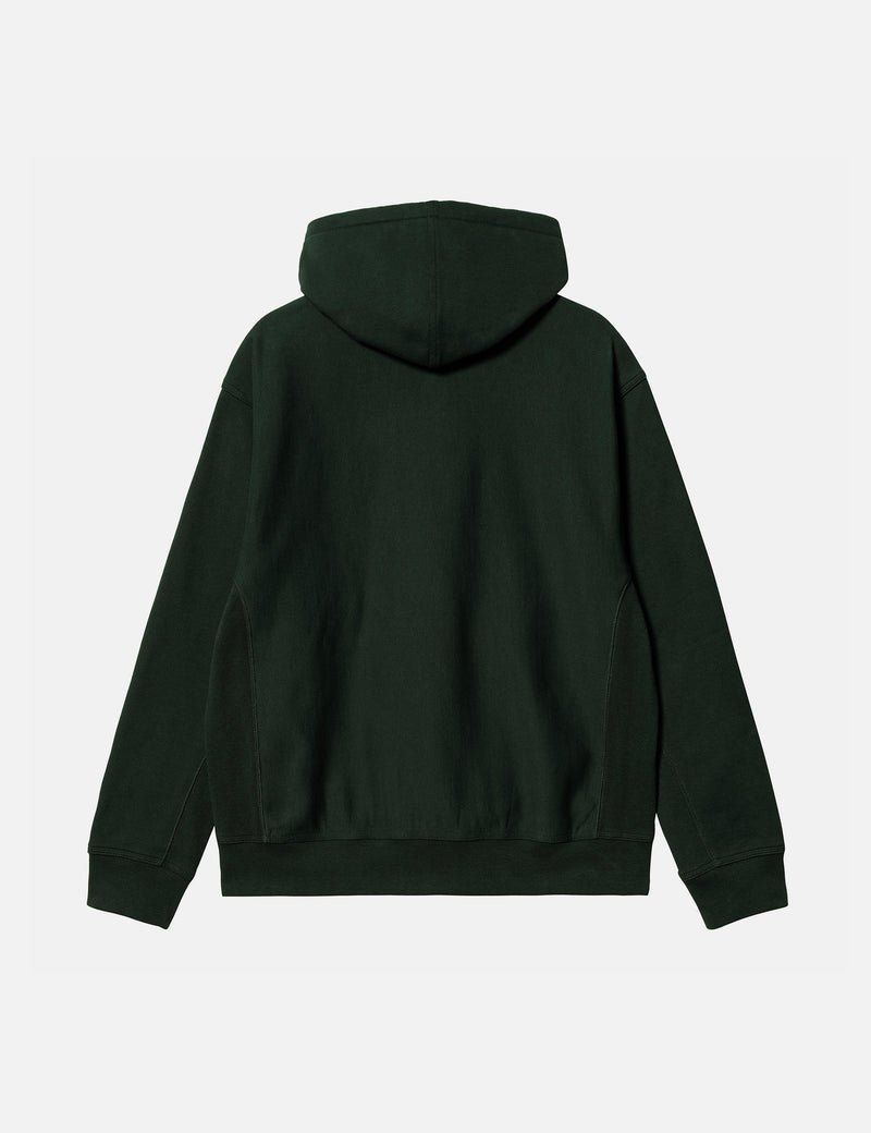 Sweat à Capuche Carhartt-WIP American Script - Dark Cedar Green