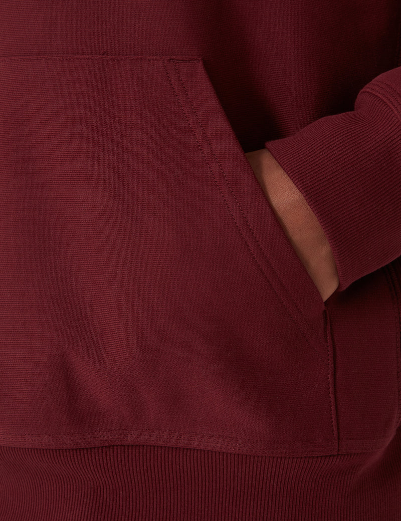 Carhartt-WIP Hooded American Script Sweatshirt - Bordeaux
