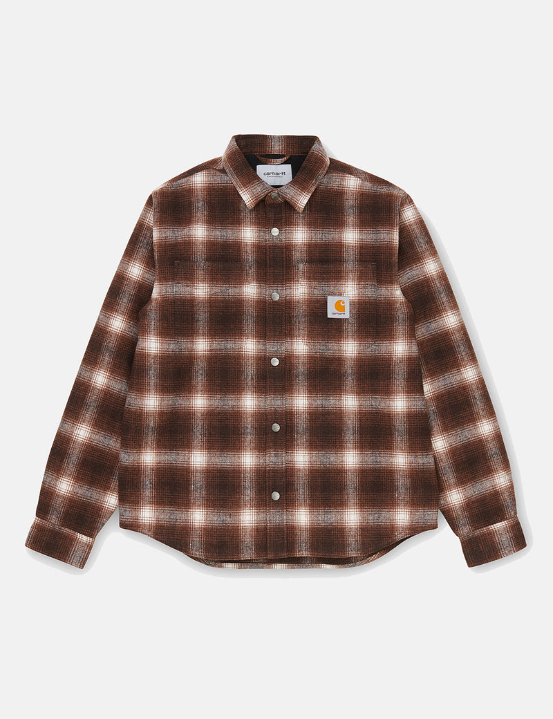Carhartt-WIP Lashley Check Shirt Jacket - Tobacco Brown