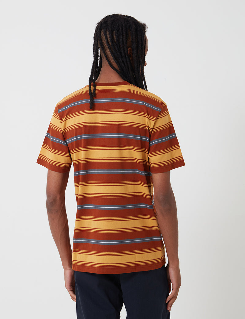 Carhartt-WIP Buren Stripe T-Shirt - Brandy