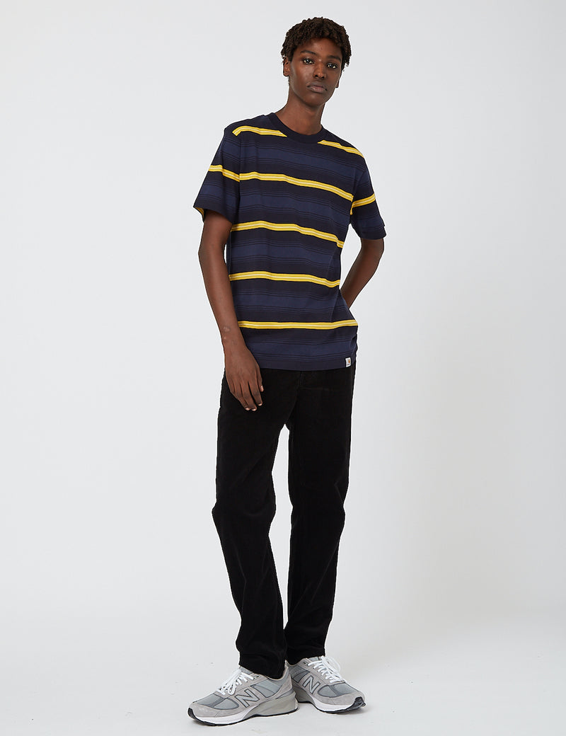 Carhartt-WIP Buren Stripe T-Shirt - Dark Navy