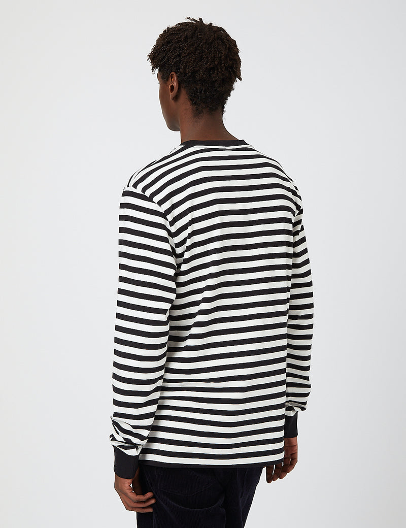 T-Shirt à Manche Longue Carhartt-WIP Parker Pocket (Parker Stripe) - Black/Wax