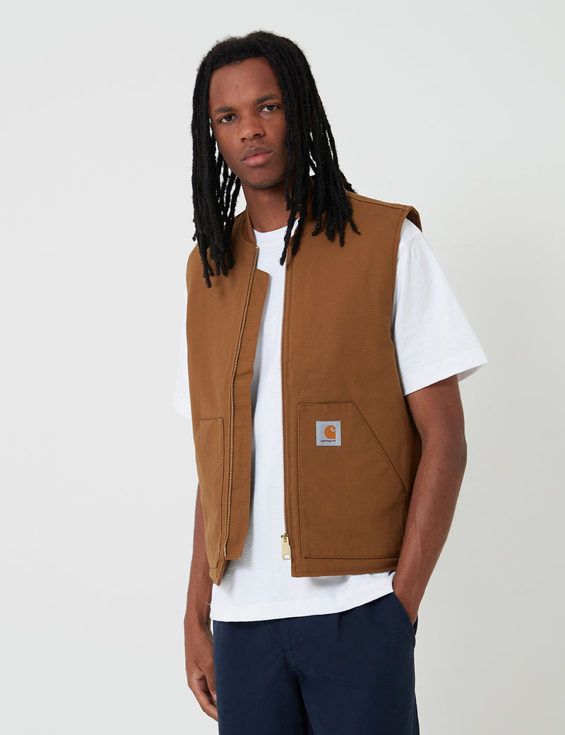 Carhartt-WIP Vest (Organic Cotton)-해밀턴 브라운 리지드