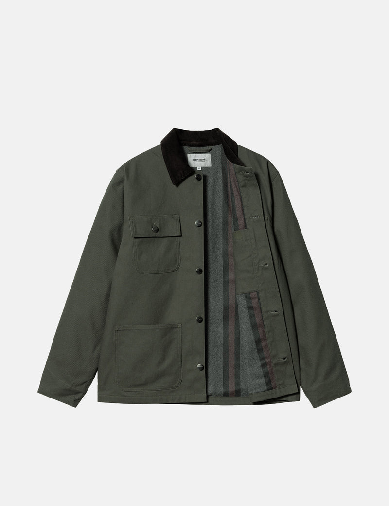 Carhartt-WIPミシガンコート-ツゲの木グリーン/ブラック