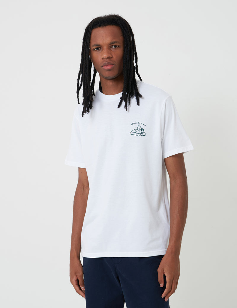 Carhartt-WIP Reverse-Midas-T-Shirt - Weiß / Flaschengrün