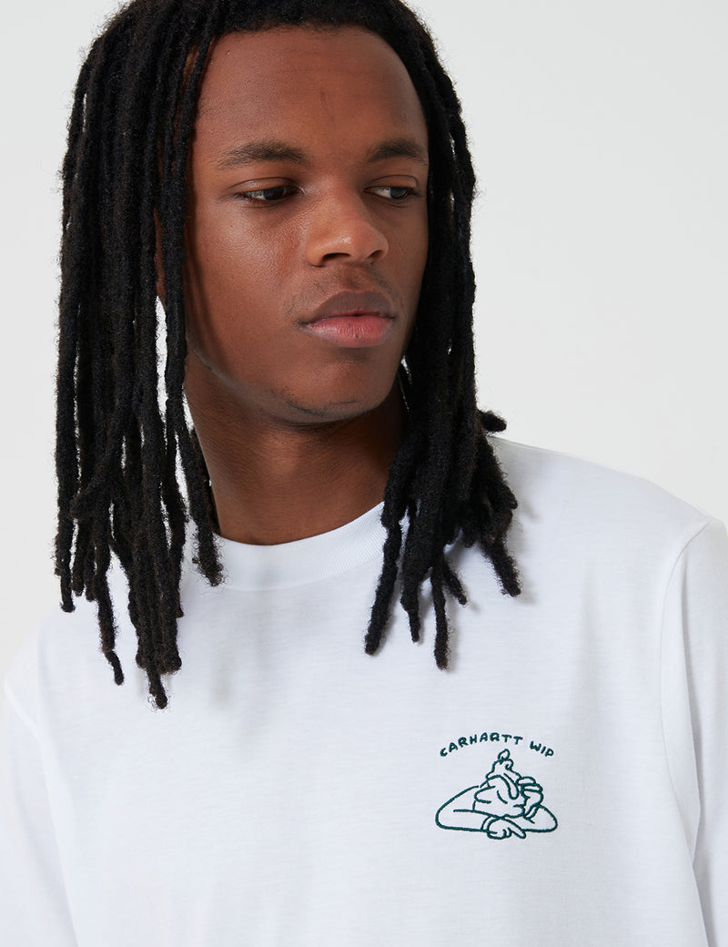 T-Shirt Carhartt-WIP Reverse Midas - Blanc/Vert Bouteille