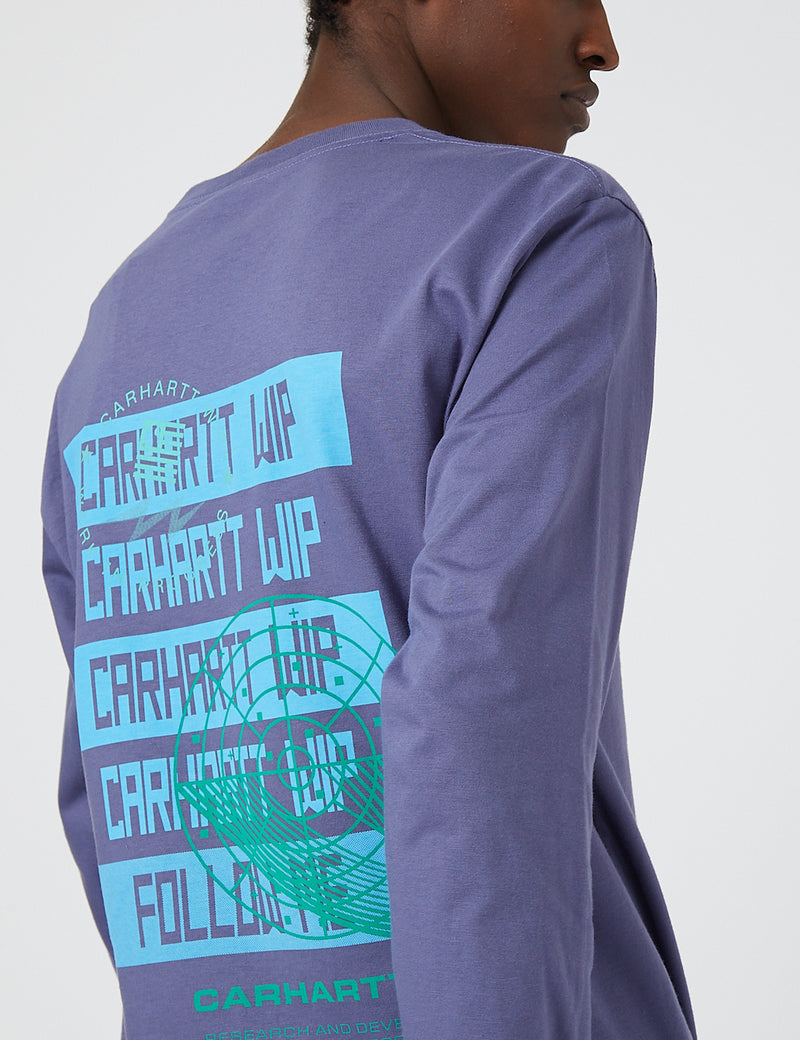Carhartt-WIP 리믹스 롱 슬리브 티셔츠-콜드 비올라