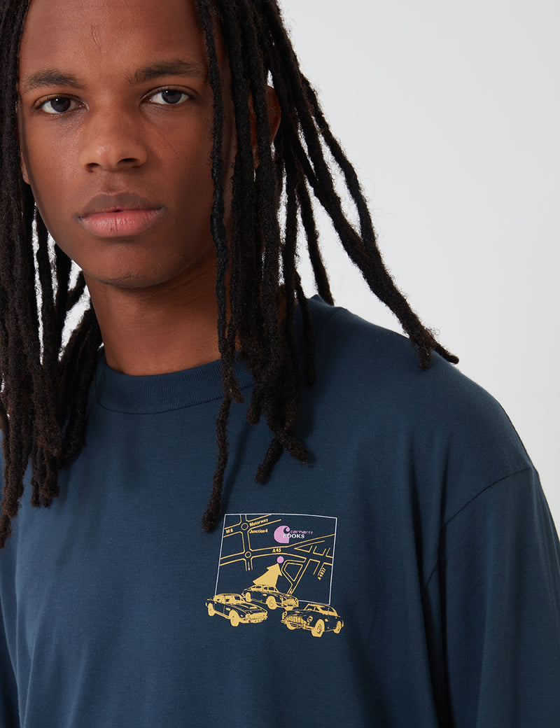 Carhartt-WIP Books Shop Long Sleeve T-Shirt - Admiral