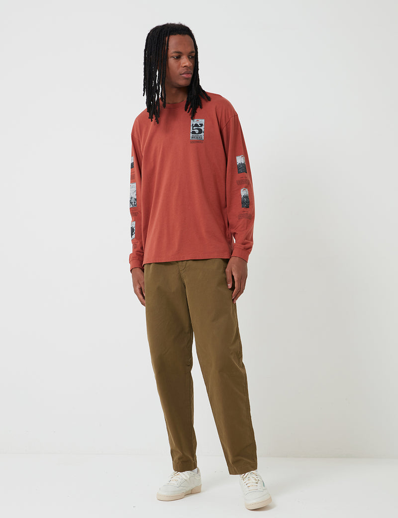 Edwin 5 Magical Herbs Long Sleeve T-Shirt - Auburn