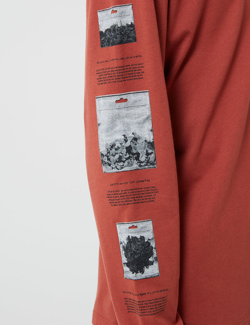 Edwin 5 Magical Herbs Long Sleeve T-Shirt - Auburn
