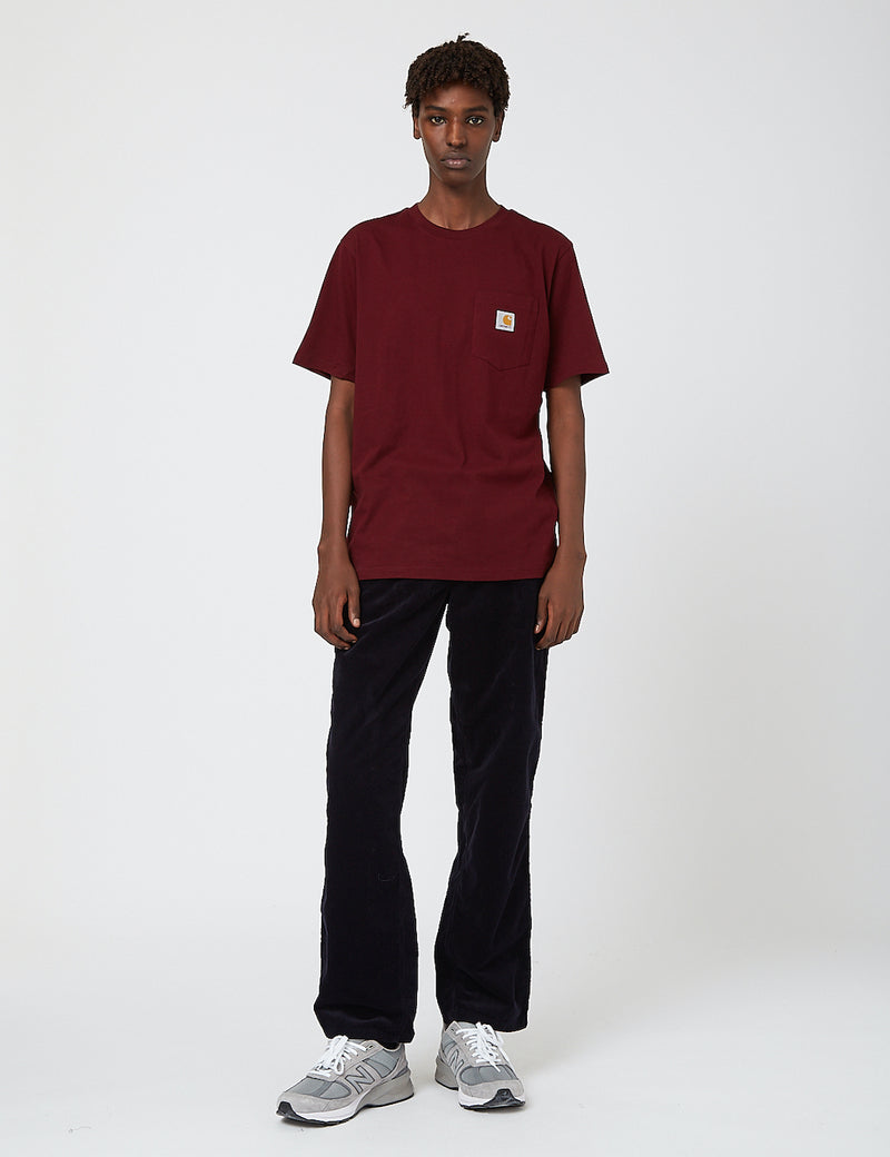 Carhartt-WIP Single Knee Pant (Corduroy) - Dark Navy rinsed