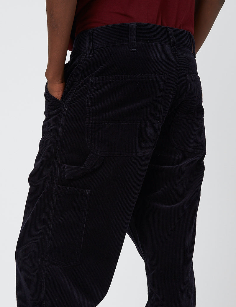 Carhartt-WIP Single Knee Pant (Corduroy) - Dark Navy rinsed