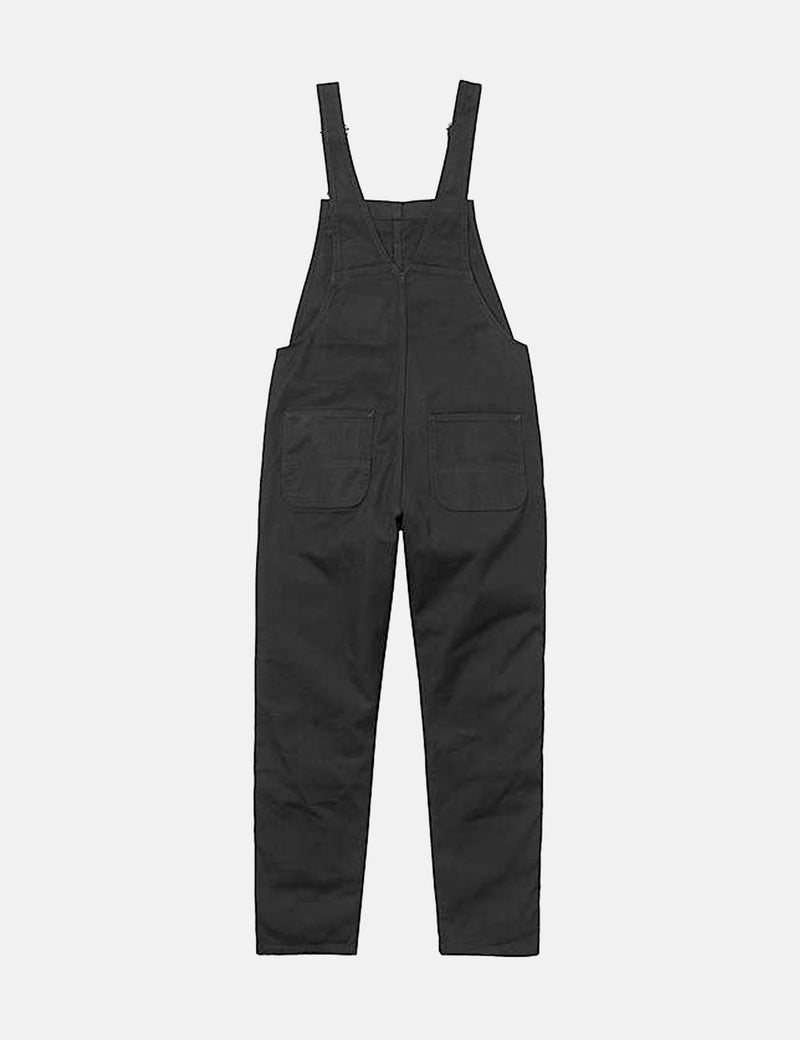 Womens Carhartt-WIP Bib Overall - Black Rinsed