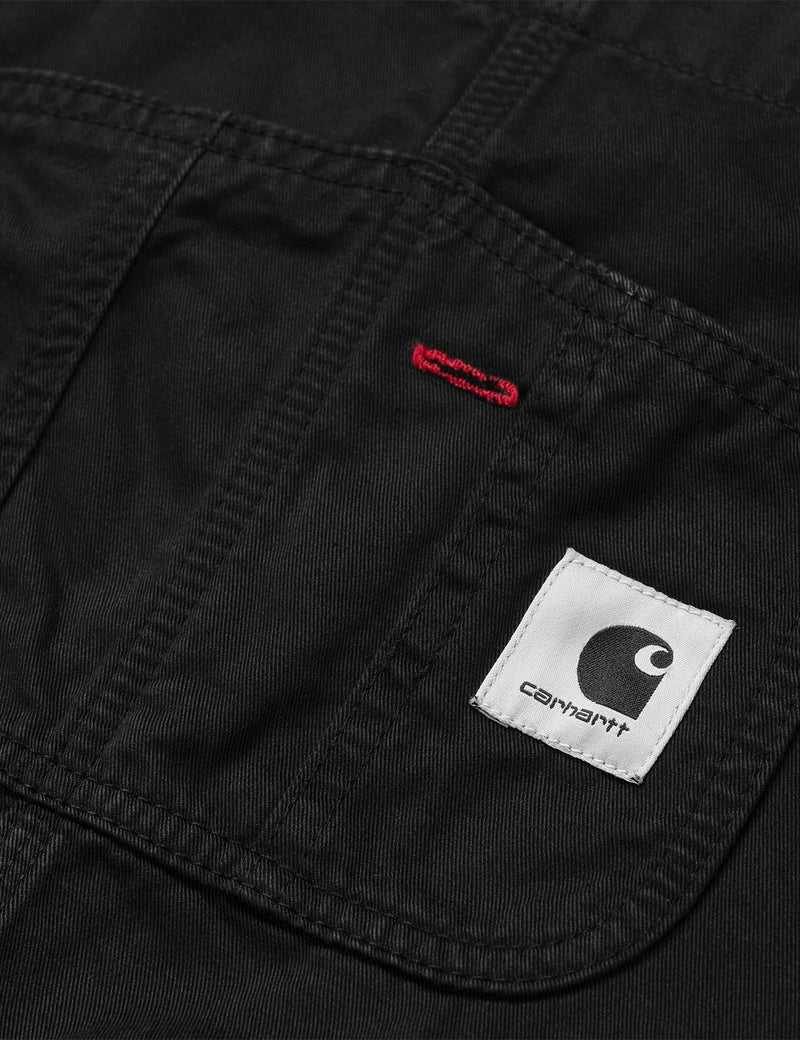 Carhartt-WIP Damen-Latzhose (gerade) - Schwarz