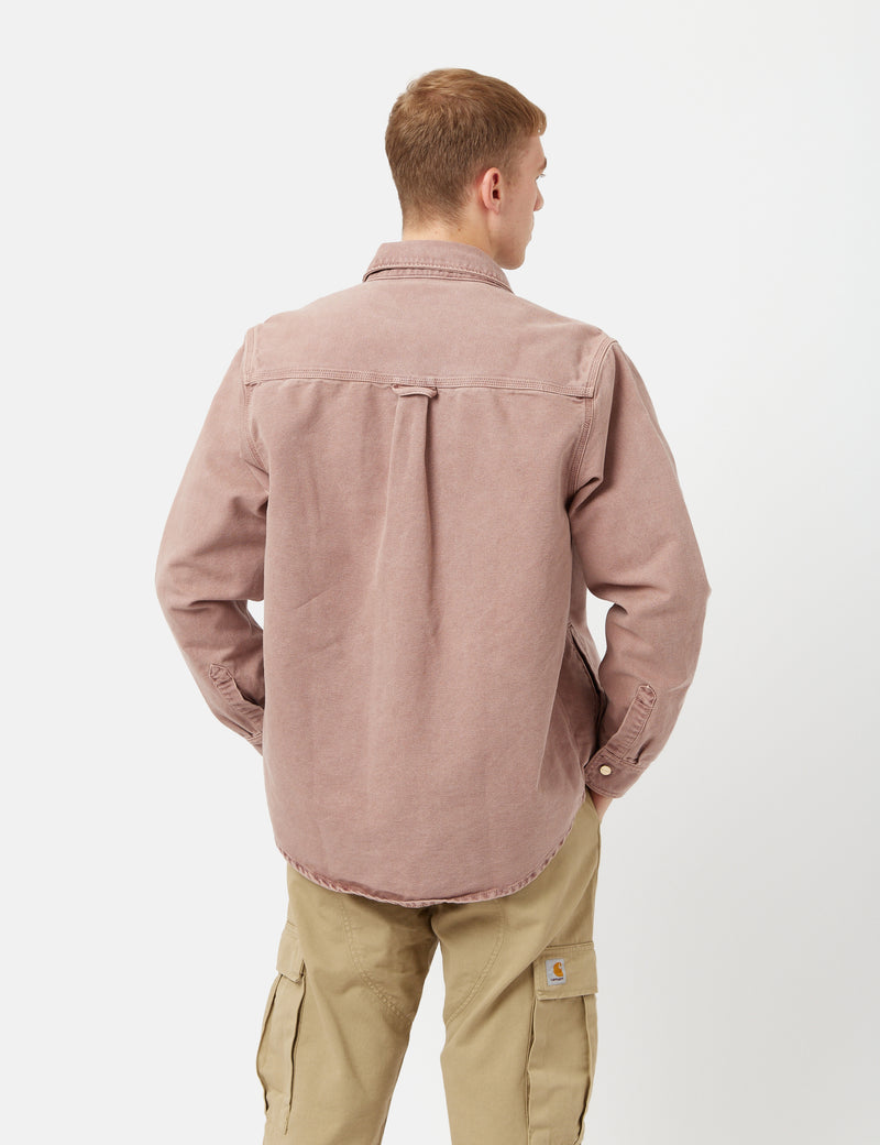 Carhartt-WIPグレンオーバーシャツ-ダークプラムパープル