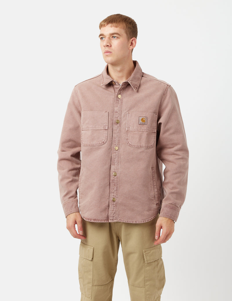 Carhartt-WIPグレンオーバーシャツ-ダークプラムパープル