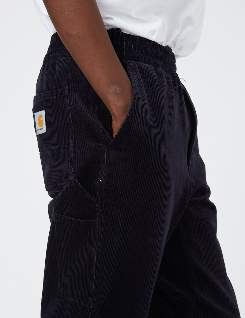 Pantalon Flint Carhartt-WIP (velours côtelé extensible, 10,9 oz) - Dark Navy rinsed