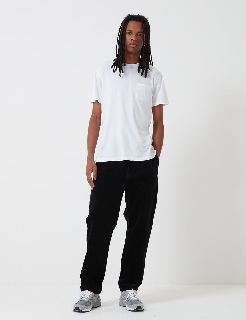 Pantalon Flint Carhartt-WIP (velours côtelé extensible, 10,9 oz) - Noir rincé