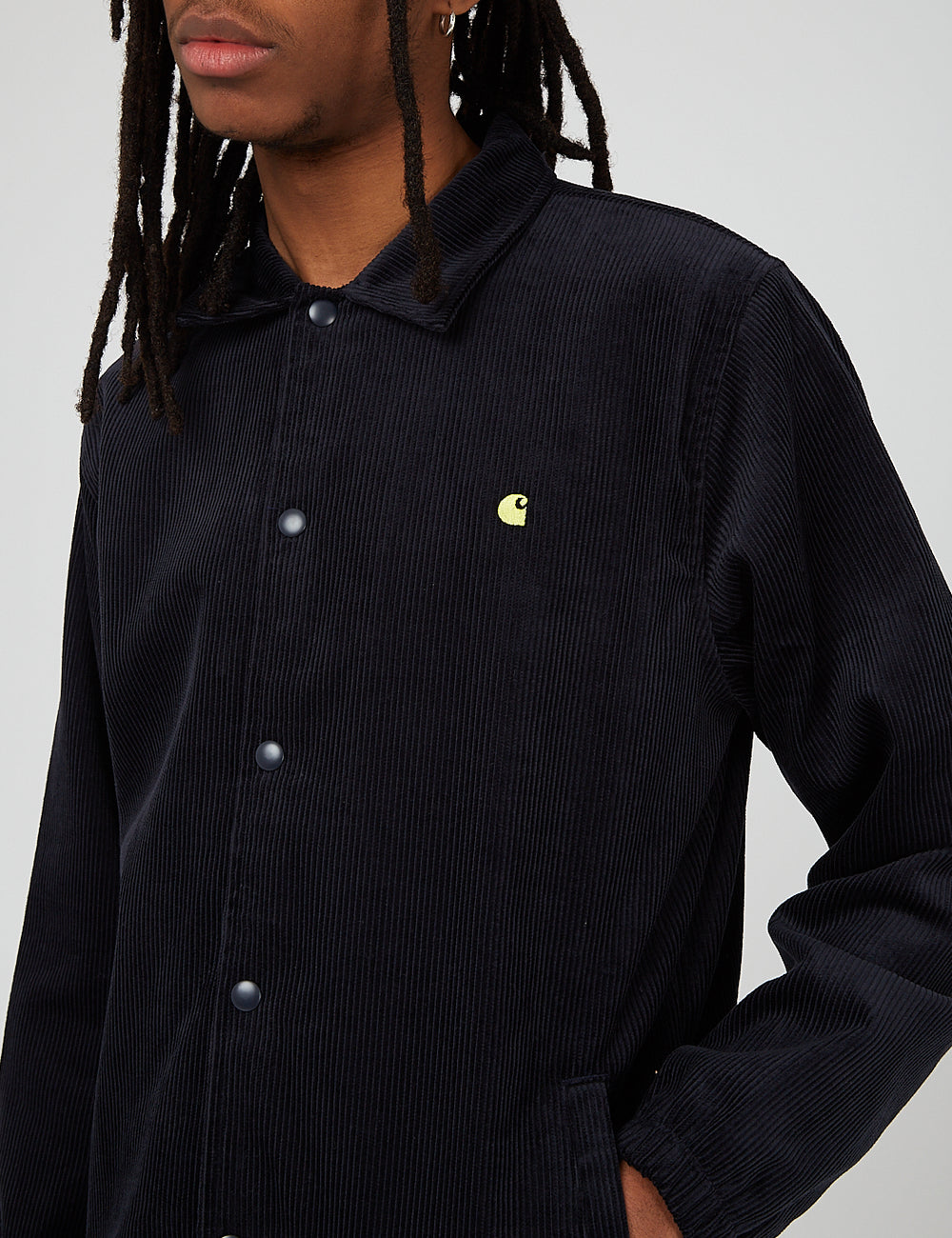 Carhartt-WIPコーデュロイコーチジャケットダークネイビー 