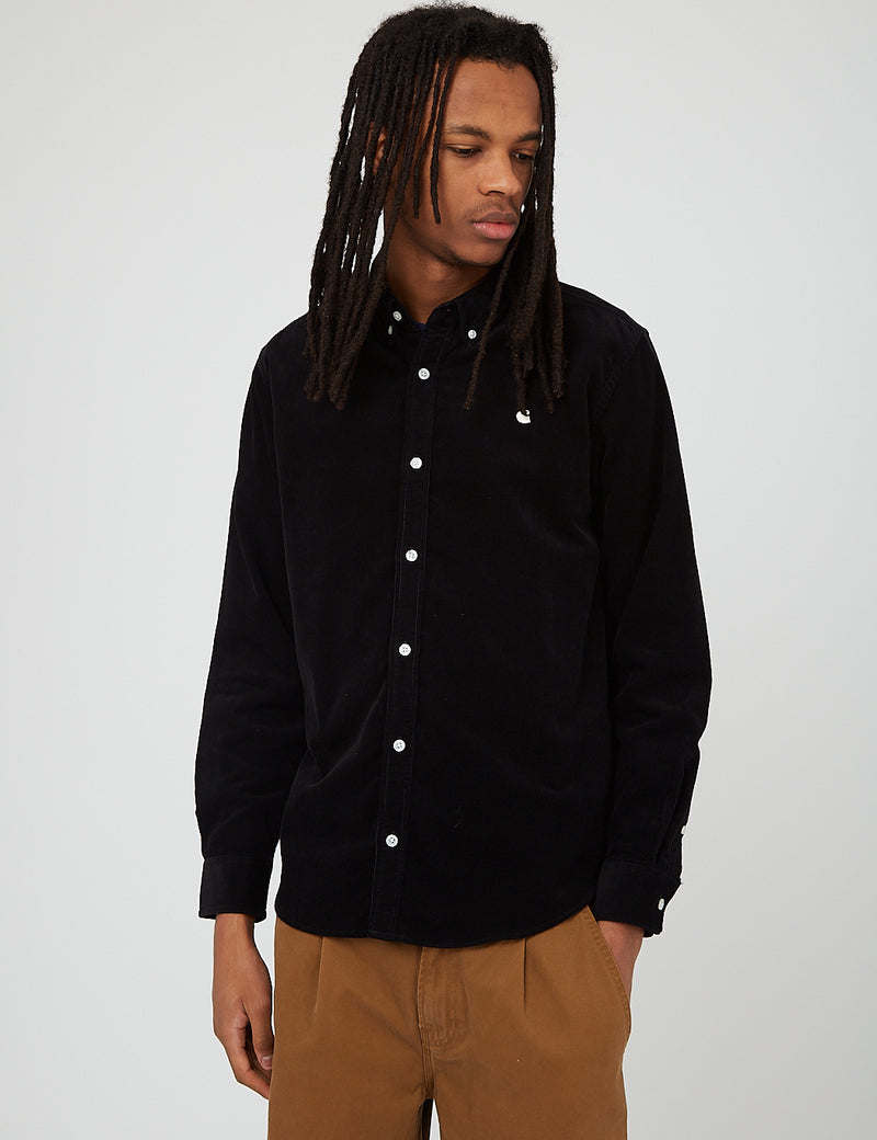 Carhartt-WIP Madison Cord Shirt (6.5 oz) - Black/Wax