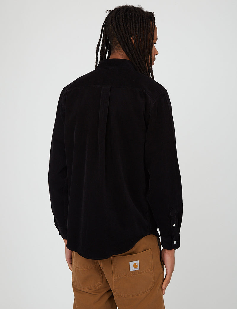 Carhartt-WIP Madison 코드 셔츠 (6.5oz)-블랙/왁스