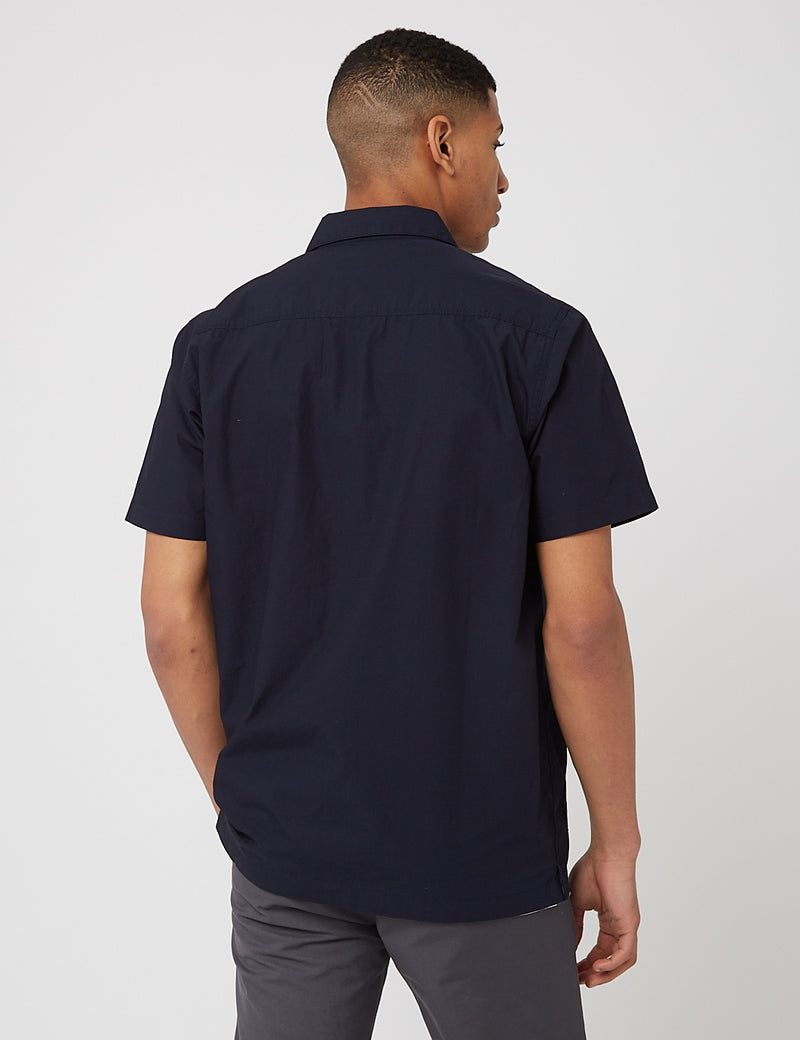 Carhartt-WIP Creek S/S Shirt (Organic Cotton) - Dark Navy Blue