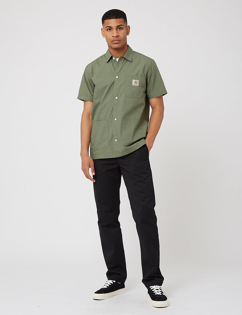 Carhartt-WIP Creek S/S Shirt (Organic Cotton) - Dollar Green