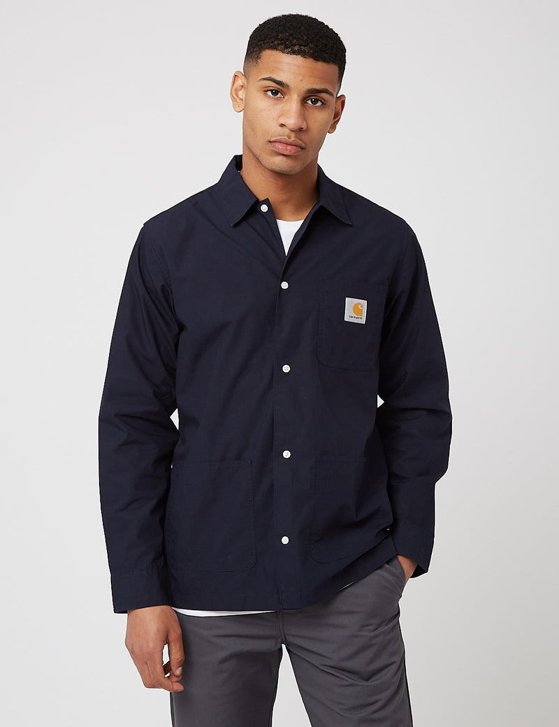 Carhartt-WIP Creek L/S Shirt (Organic Cotton) - Dark Navy Blue