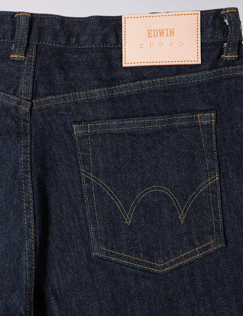 Edwin Regular Tapered Jeans (Nihon Menpu Denim)-Blue, Rinsed