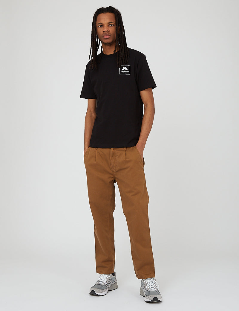 Carhartt-WIPピースステートTシャツ（オーガニックコットン）-ブラック/ホワイト