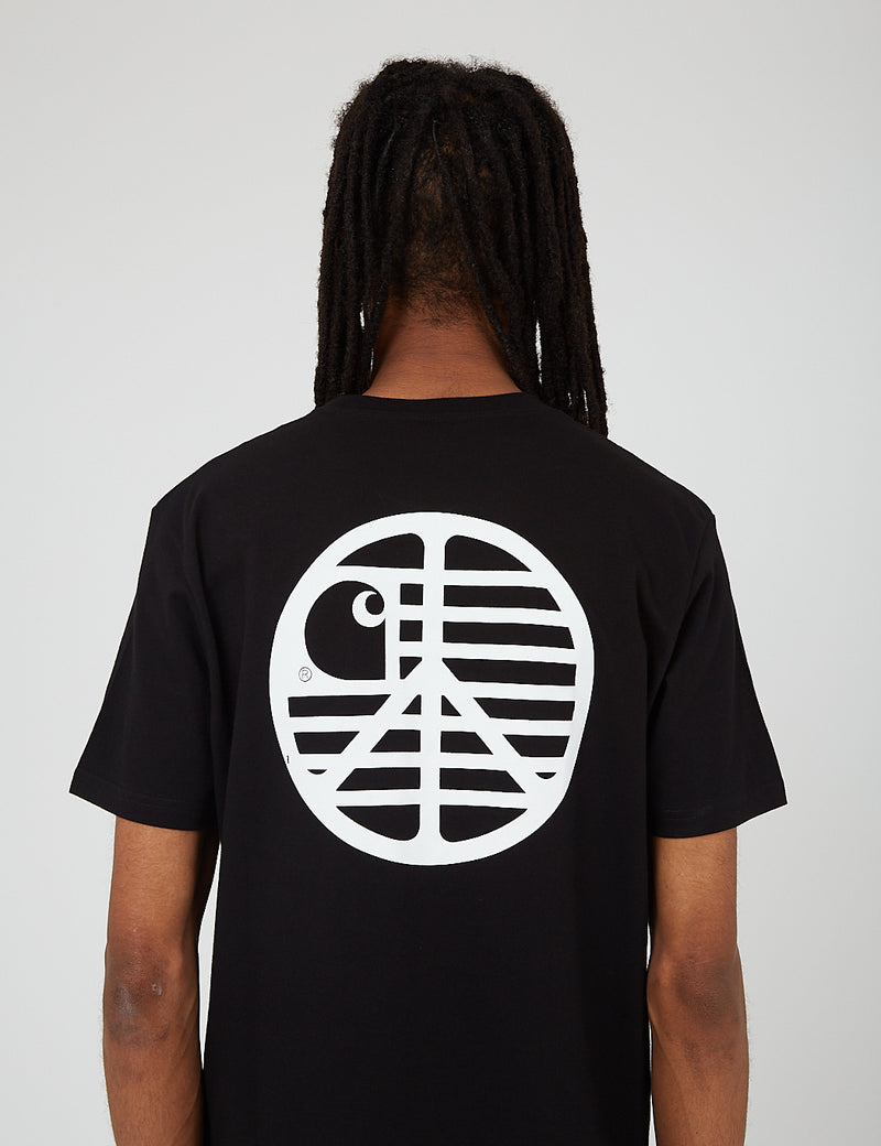 Carhartt-WIP Peace State T-Shirt (Bio-Baumwolle) - Schwarz/Weiß