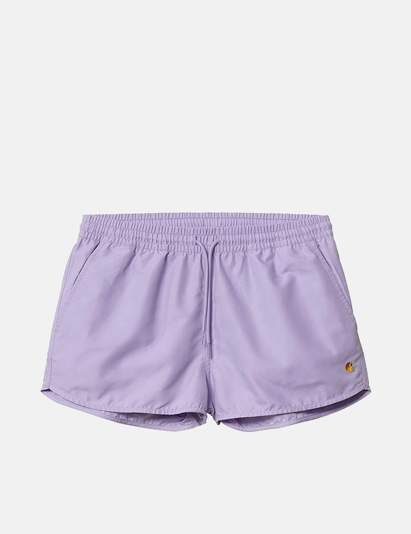 Womens Carhartt-WIP Chase Swim Shorts - Soft Lavender