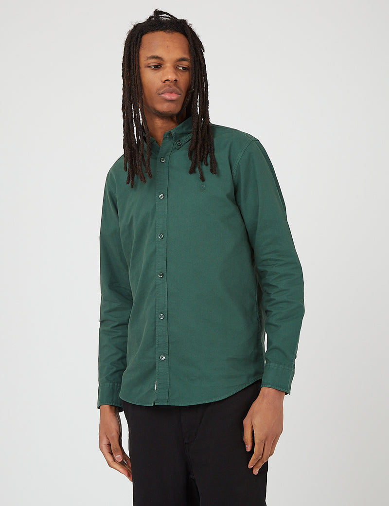 Chemise Bolton Carhartt-WIP (Coton Oxford) - Treehouse Green