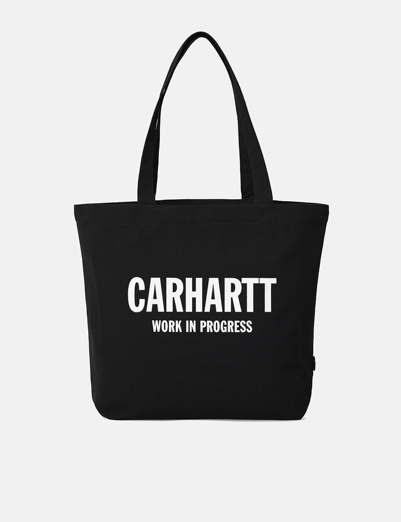 Carhartt-WIP Wavy State Tote Bag- 블랙/화이트