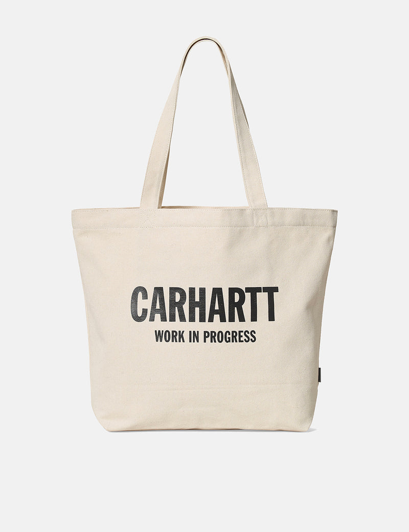 Carhartt-WIP Wellige Einkaufstasche - Ecru/Schwarz