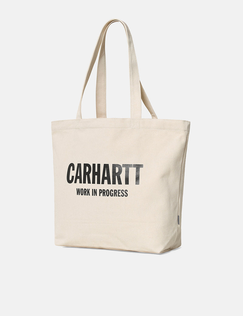 Carhartt-WIP Wellige Einkaufstasche - Ecru/Schwarz