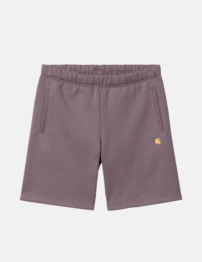 Carhartt-WIP Chase Sweat Shorts - Misty Chardon Rose