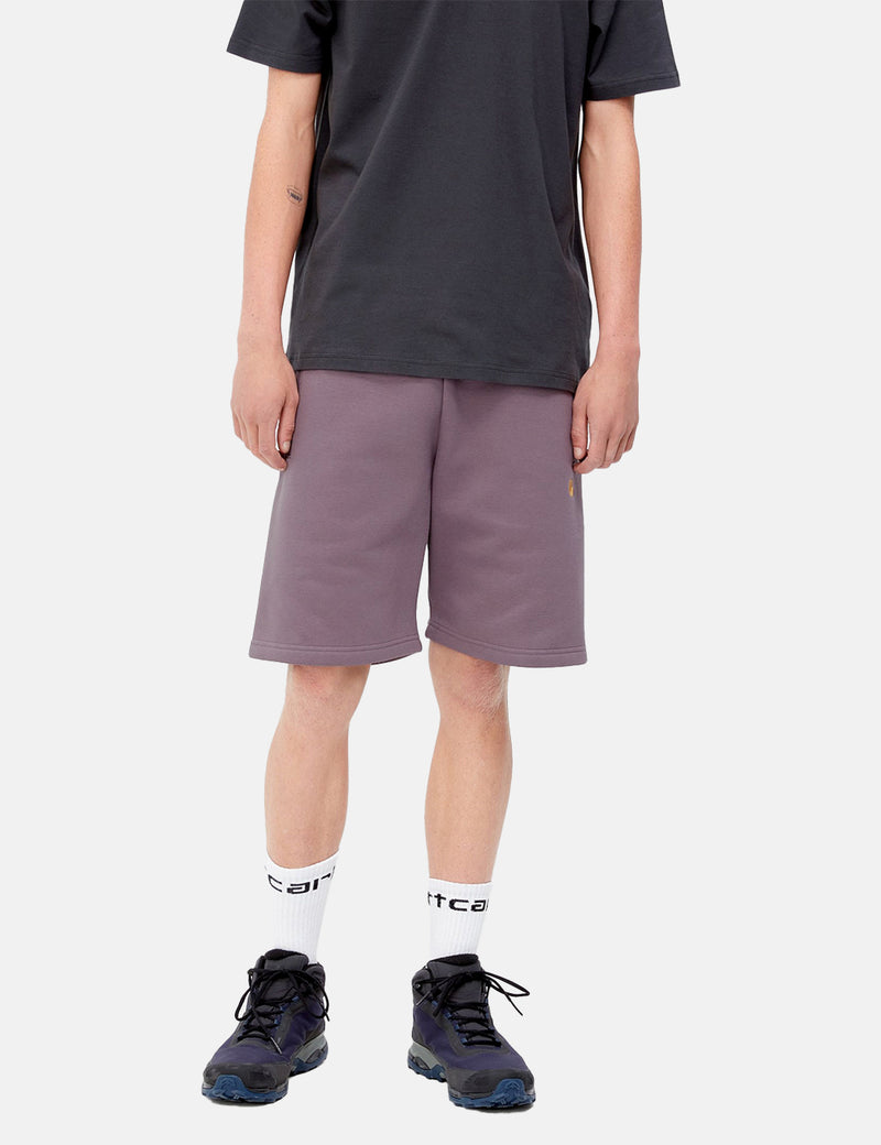 Carhartt-WIP Chase Sweat Shorts - Misty Chardon Rose