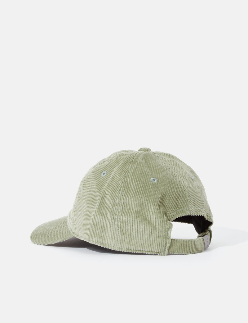 Carhartt-WIP Harlem Cap (Cord) - Heavy Stone Wash Yucca Green/Wax