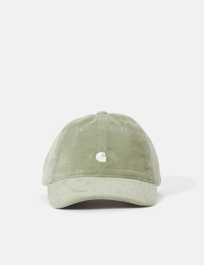 Carhartt-WIP Harlem Cap (Cord) - Heavy Stone Wash Yucca Green/Wax