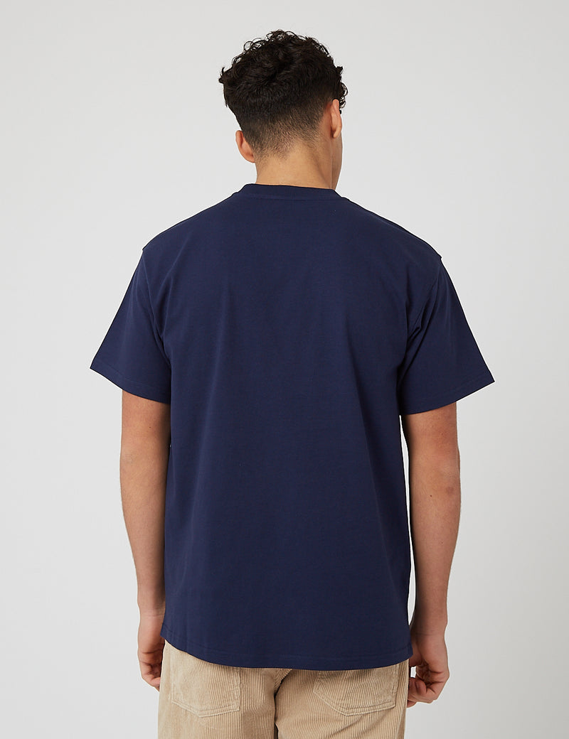Carhartt-WIP American Script T-Shirt (Organic Cotton) - Space Blue