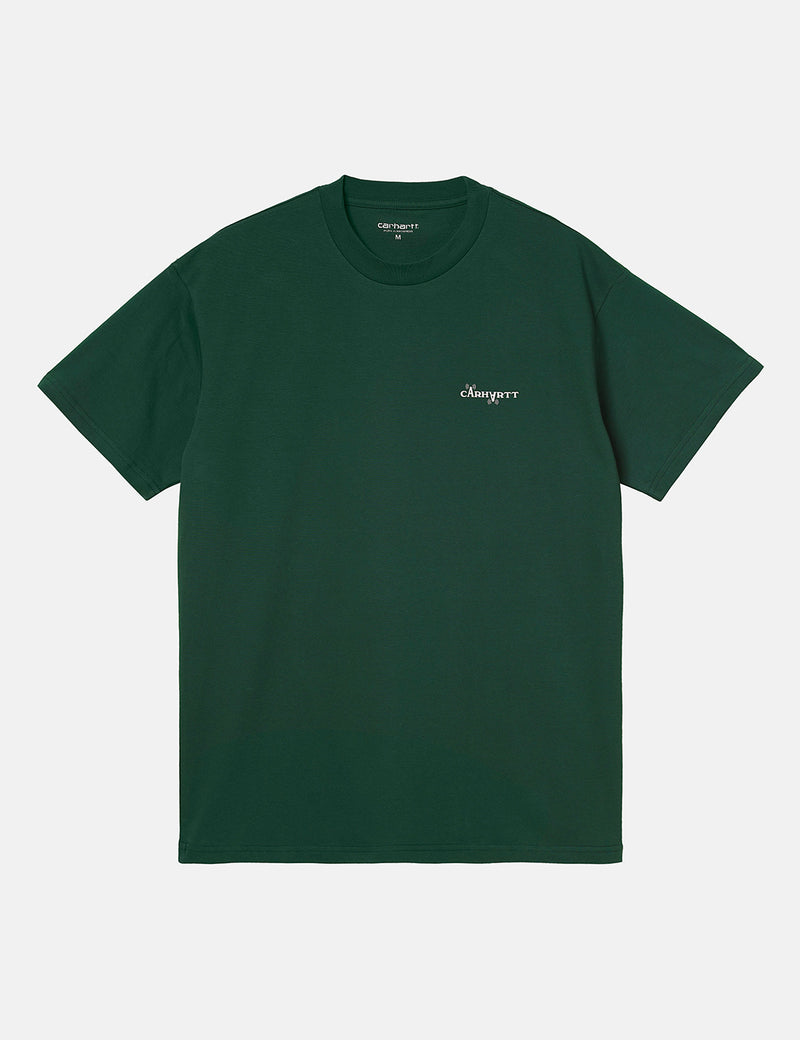 T-Shirt Carhartt-WIP Calibrate (Coton Bio) - Treehouse Green