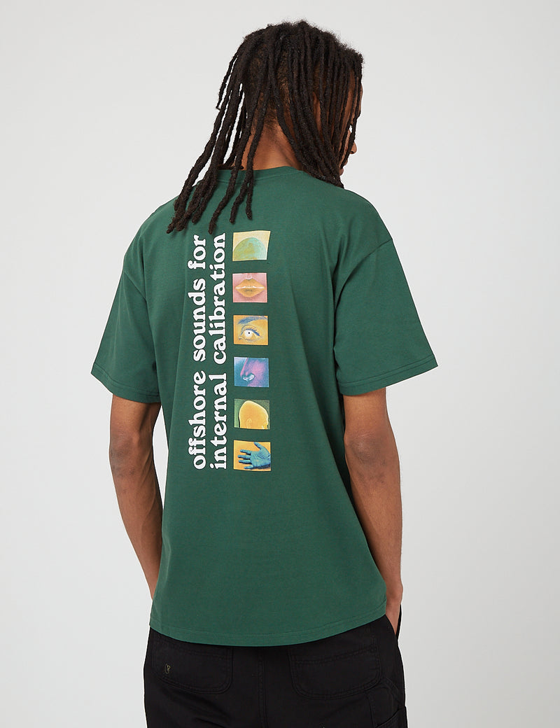 T-Shirt Carhartt-WIP Calibrate (Coton Bio) - Treehouse Green