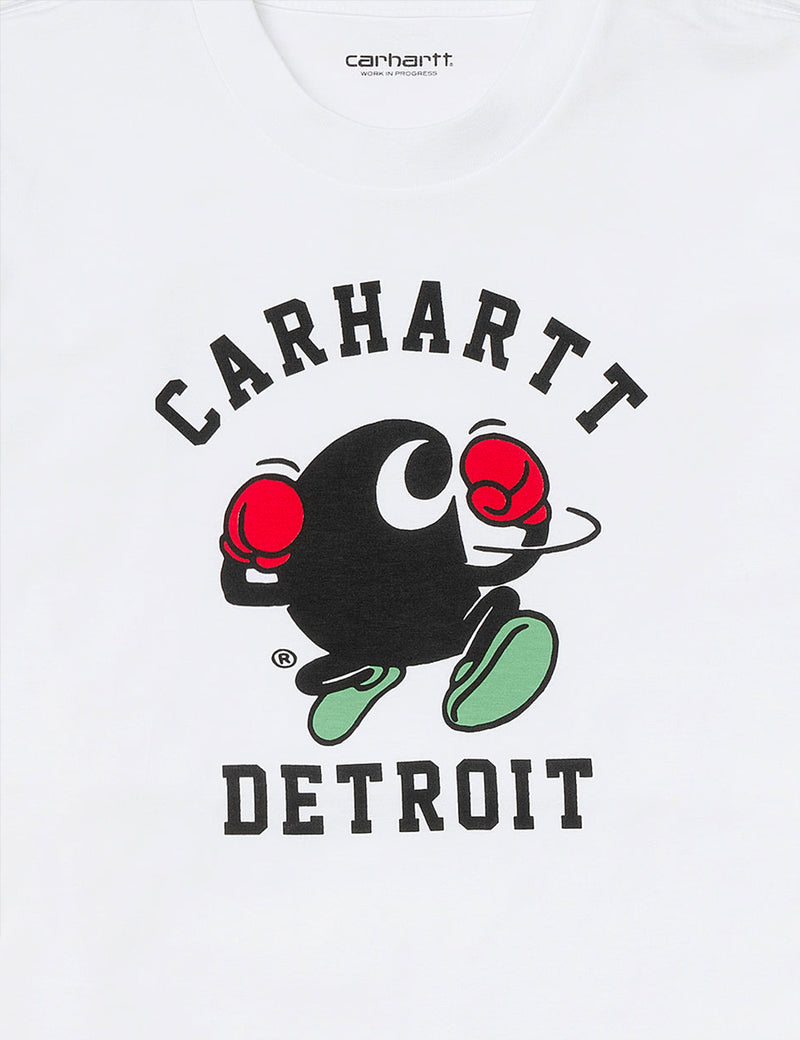 T-Shirt Boxing C Carhartt-WIP (Coton Bio) - Blanc