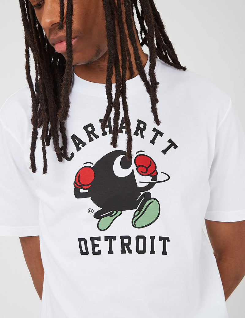 Carhartt-WIPボクシングCTシャツ（オーガニックコットン）-ホワイト