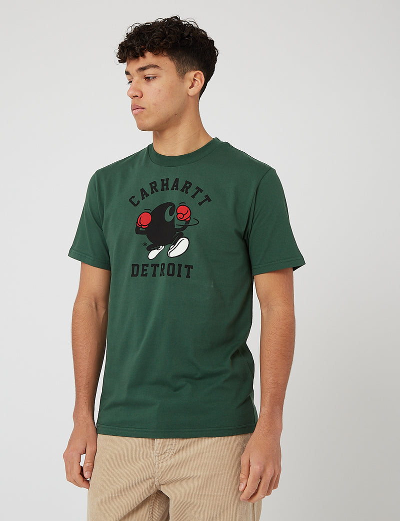 Carhartt-WIP Boxing C T-Shirt (Organic Cotton) - Treehouse Green