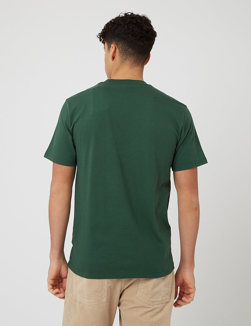 Carhartt-WIPボクシングCTシャツ（オーガニックコットン）-ツリーハウスグリーン