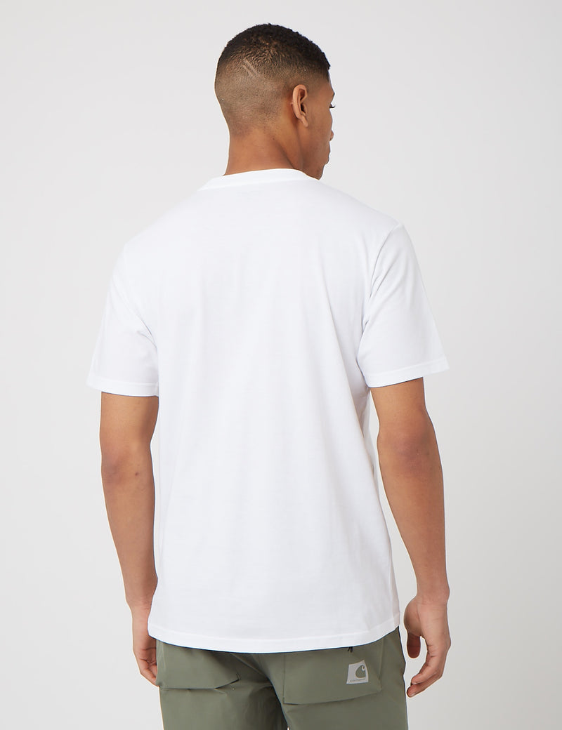 Carhartt-WIP Transmission Script T-Shirt (Bio-Baumwolle) - Weiß