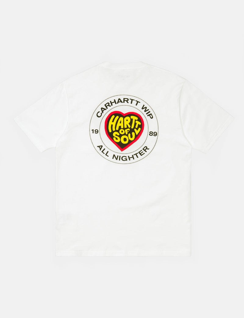 Carhartt-WIPハートオブソウルTシャツ（オーガニックコットン）-ホワイト