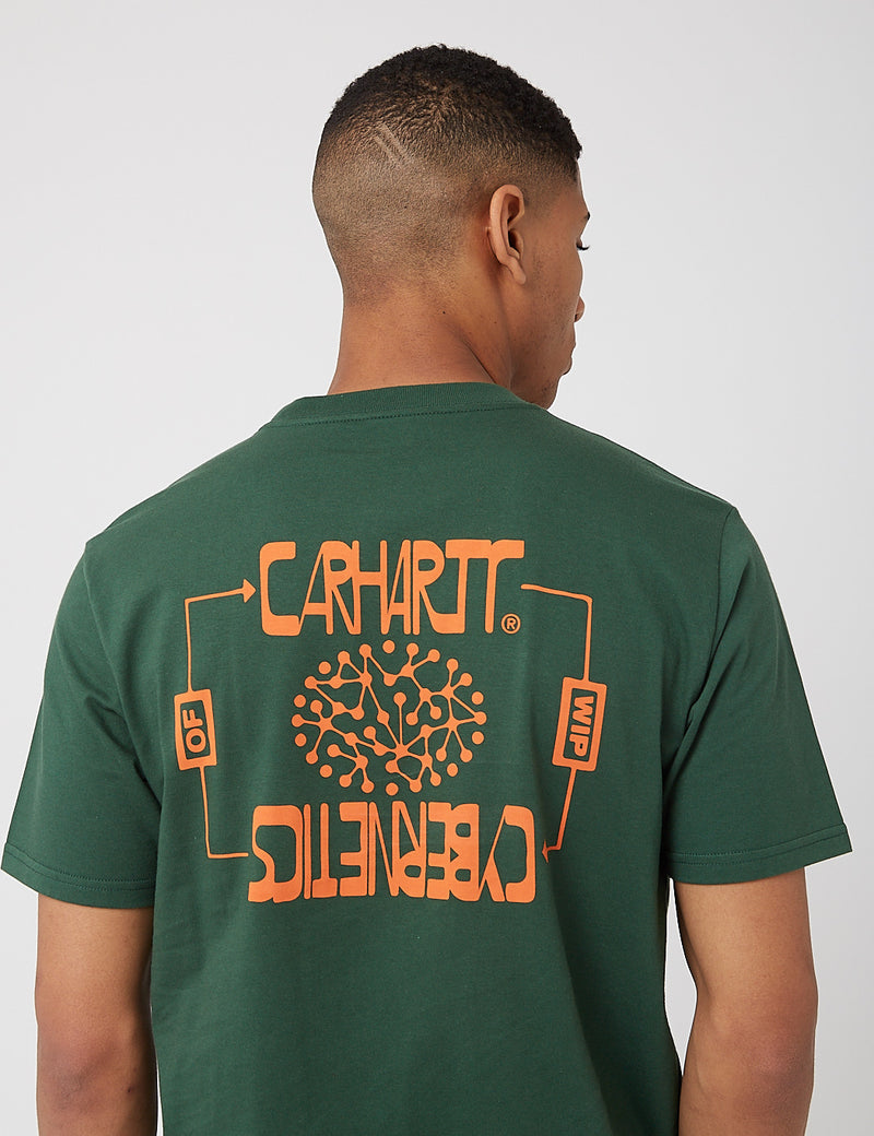 Carhartt-WIPサイバネティクスTシャツ（オーガニックコットン）-ツリーハウス/エビ